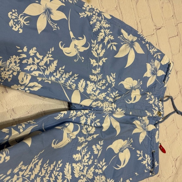 LAUREN RALPH LAUREN vintage y2k Floral Blue and White   cropped Pants 6 petite - Picture 11 of 16